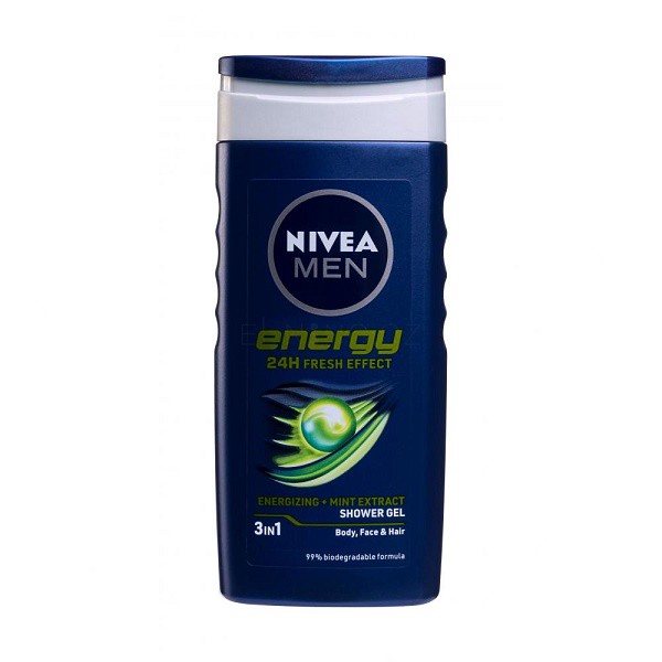 Nivea spg.  Men Energy Fresh 250ml 3in1 | Toaletní mycí prostředky - Sprchové gely - Pánské